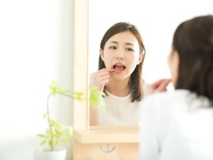 矯正中　歯磨き